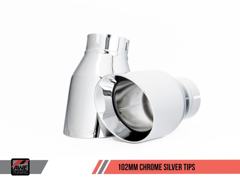 AWE Tuning VW MK7 GTI Track Edition Exhaust - Chrome Silver Tips - Crew Original