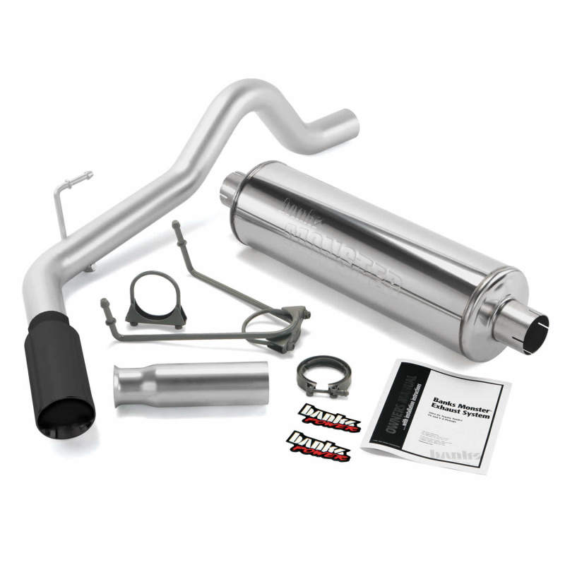 Banks Power 00-06 Toyota 3.4/4.0/4.7L Tundra Monster Exhaust System - SS Single Exhaust w/ Black Tip - Crew Original