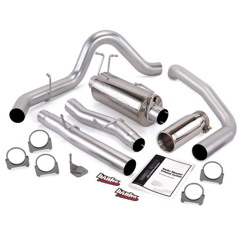 Banks Power 03-07 Ford 6.0L Excursion Monster Exhaust System - SS Single Exhaust w/ Chrome Tip - Crew Original