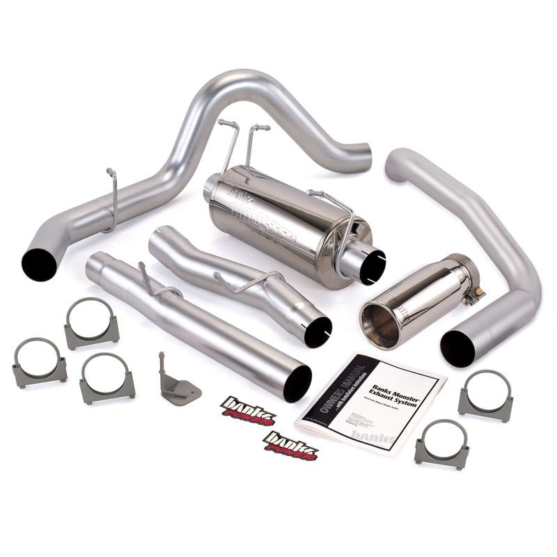 Banks Power 03-07 Ford 6.0L Excursion Monster Exhaust System - SS Single Exhaust w/ Chrome Tip - Crew Original