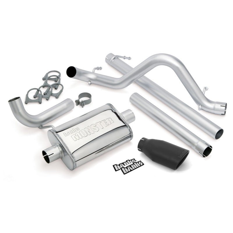 Banks Power 07-11 Jeep 3.8L Wrangler Unlimited - 4dr Monster Exh Sys - SS Single Exh w/ Black Tip - Crew Original