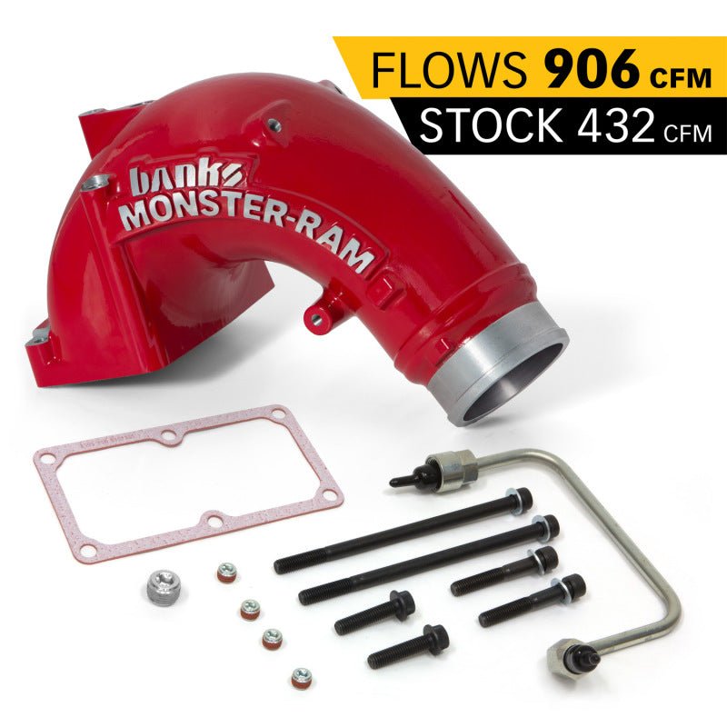 Banks Power 07.5-17 Ram 2500/3500 6.7L Diesel Monster-Ram Intake System w/ Fuel Line 3.5in Red - Crew Original