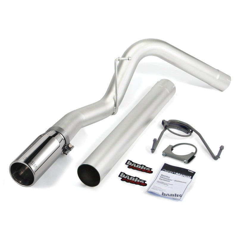 Banks Power 10-13 Dodge 6.7L CCLB Monster Exhaust System - SS Single Exhaust w/ Chrome Tip - Crew Original