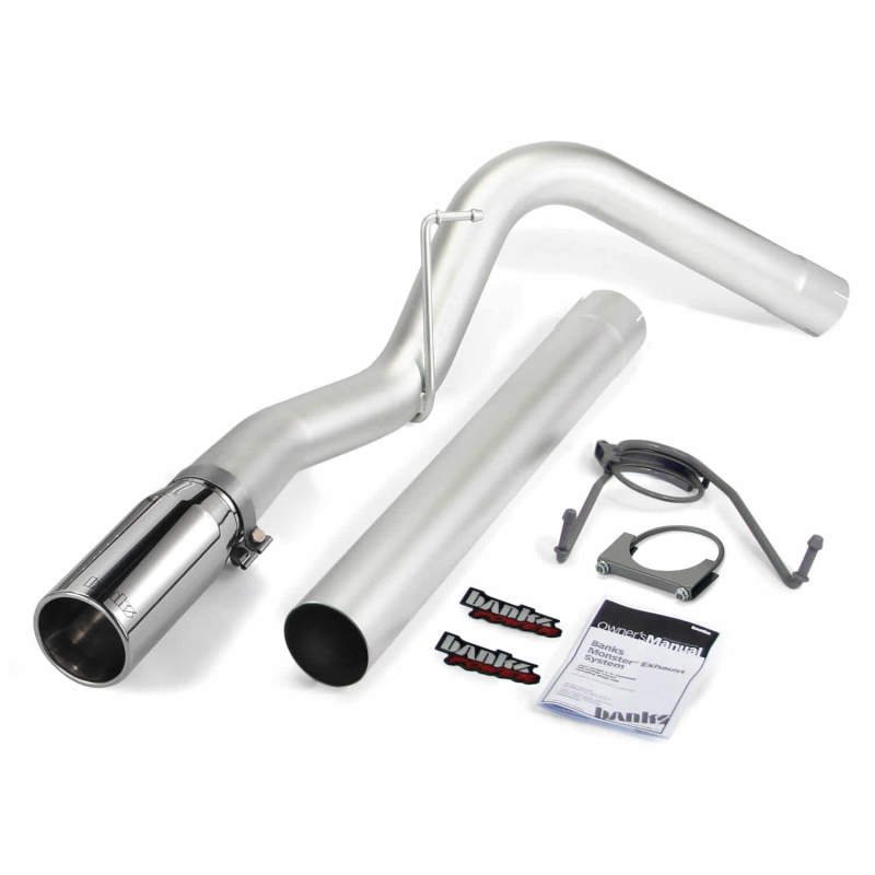 Banks Power 10-13 Dodge 6.7L CCLB Monster Exhaust System - SS Single Exhaust w/ Chrome Tip - Crew Original