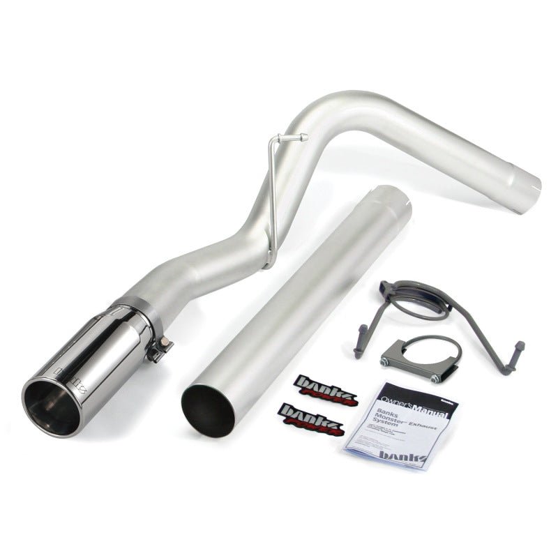 Banks Power 10-13 Dodge 6.7L CCLB Monster Exhaust System - SS Single Exhaust w/ Chrome Tip - Crew Original