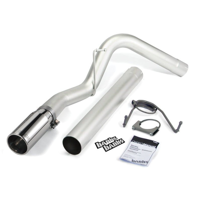 Banks Power 10-13 Dodge 6.7L CCLB Monster Exhaust System - SS Single Exhaust w/ Chrome Tip - Crew Original