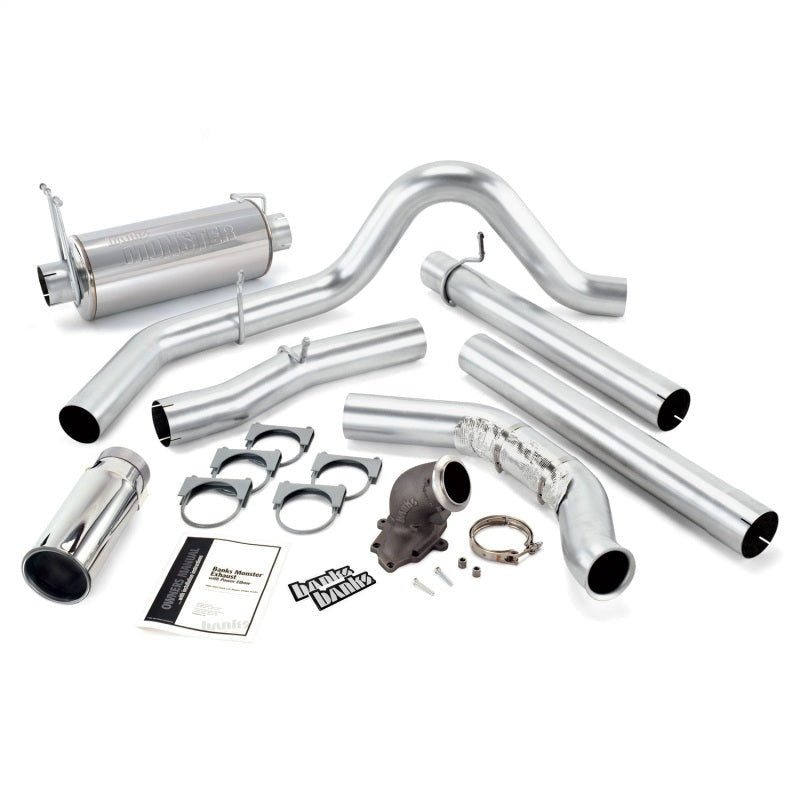 Banks Power 99-03 Ford 7.3L Monster Exh w/ Power Elbow - SS Single Exh w/ Chrome Tip - Crew Original