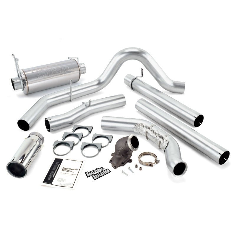 Banks Power 99-03 Ford 7.3L Monster Exh w/ Power Elbow - SS Single Exh w/ Chrome Tip - Crew Original