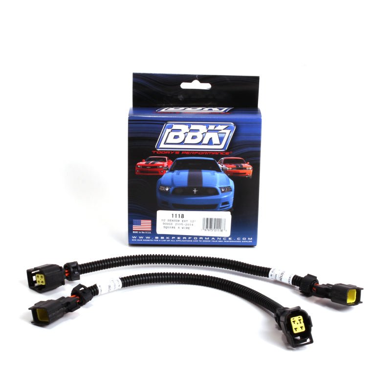 BBK 05-20 Dodge 4 Pin Square Style O2 Sensor Wire Harness Extensions 12 (pair) - Crew Original