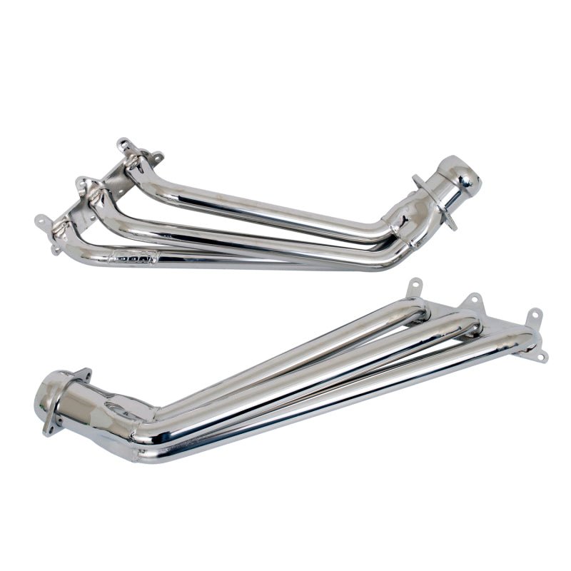 BBK 10-11 Camaro V6 Long Tube Exhaust Headers With Converters - 1-5/8 Chrome - Crew Original