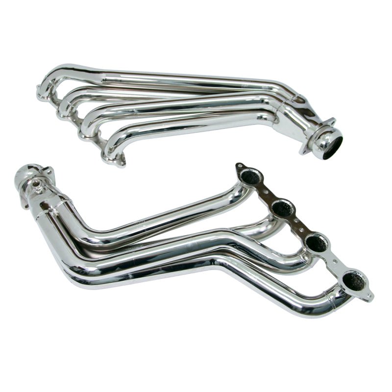 BBK 10-15 Camaro LS3 L99 Long Tube Exhaust Headers With Converters - 1-3/4 Chrome - Crew Original