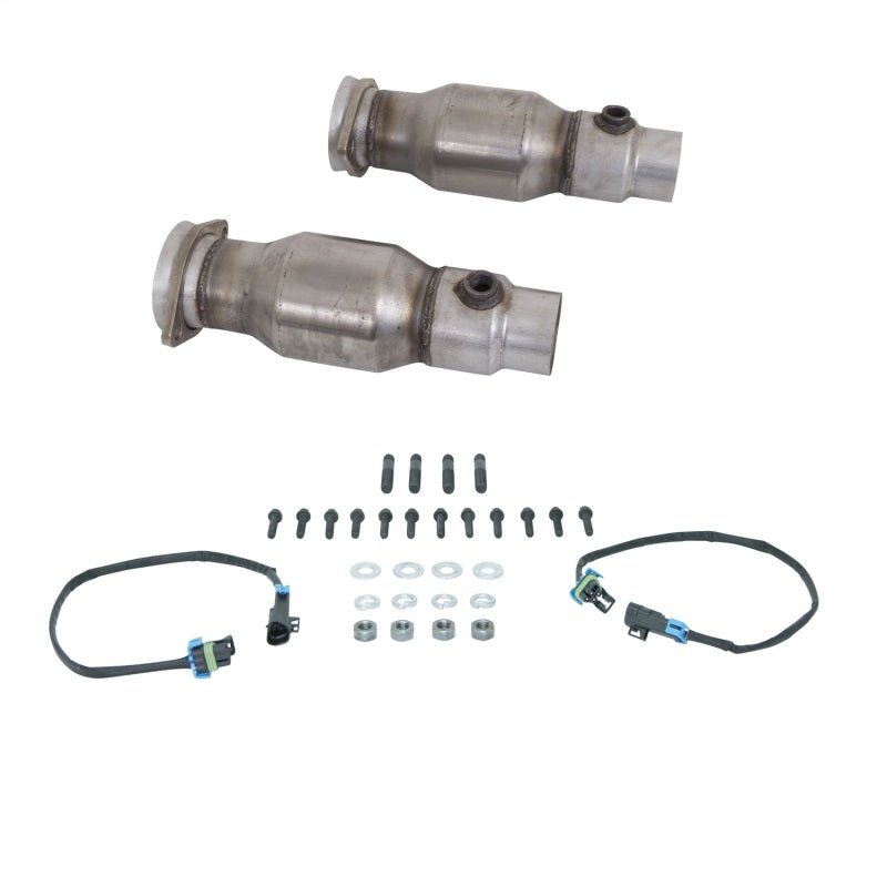 BBK 10-15 Camaro LS3 L99 Long Tube Exhaust Headers With Converters - 1-3/4 Chrome - Crew Original