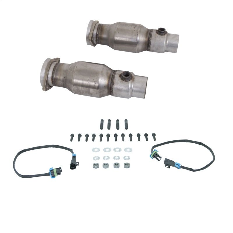 BBK 10-15 Camaro LS3 L99 Long Tube Exhaust Headers With Converters - 1-3/4 Chrome - Crew Original