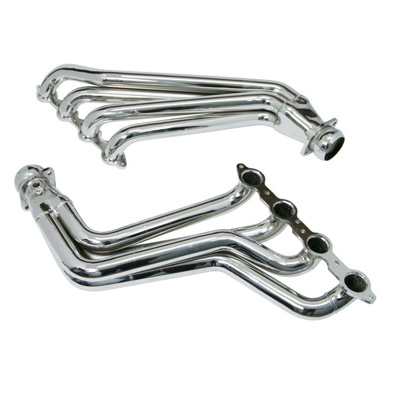 BBK 10-15 Camaro LS3 L99 Long Tube Exhaust Headers With Converters - 1-3/4 Chrome - Crew Original