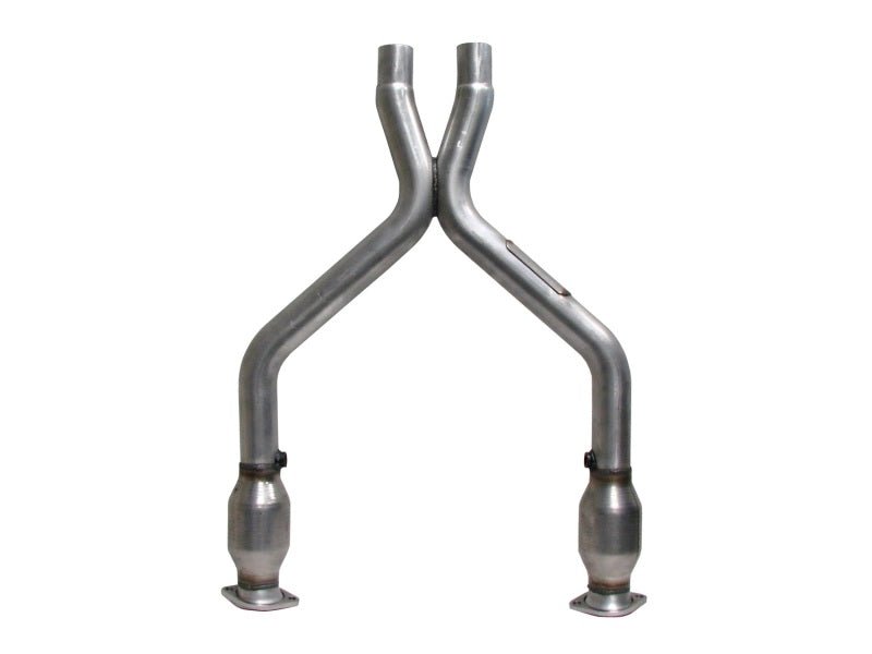 BBK 11-14 Mustang 3.7 V6 Short Mid X Pipe With Catalytic Converters 2-1/2 For BBK Long Tube Headers - Crew Original