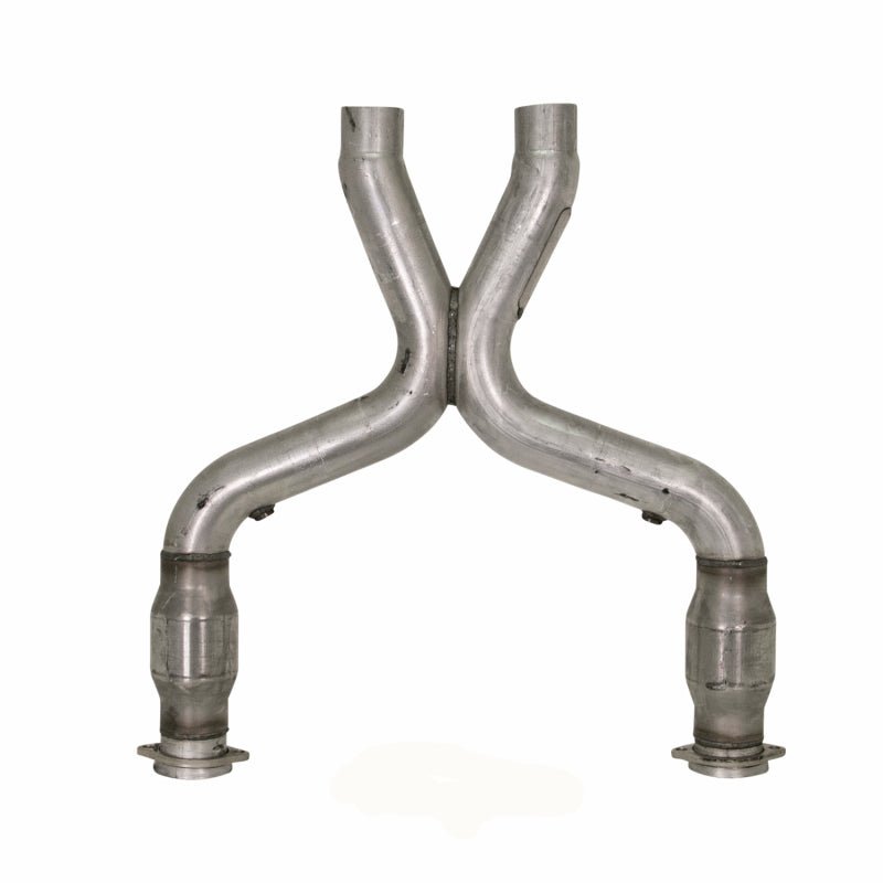 BBK 11-14 Mustang 5.0 Short Mid X Pipe With Catalytic Converters 3.0 For BBK Long Tube Headers - Crew Original