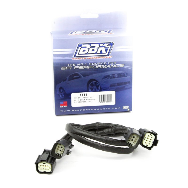 BBK 11-14 Mustang V6 Front O2 Sensor Wire Harness Extensions 24 (pair) - Crew Original
