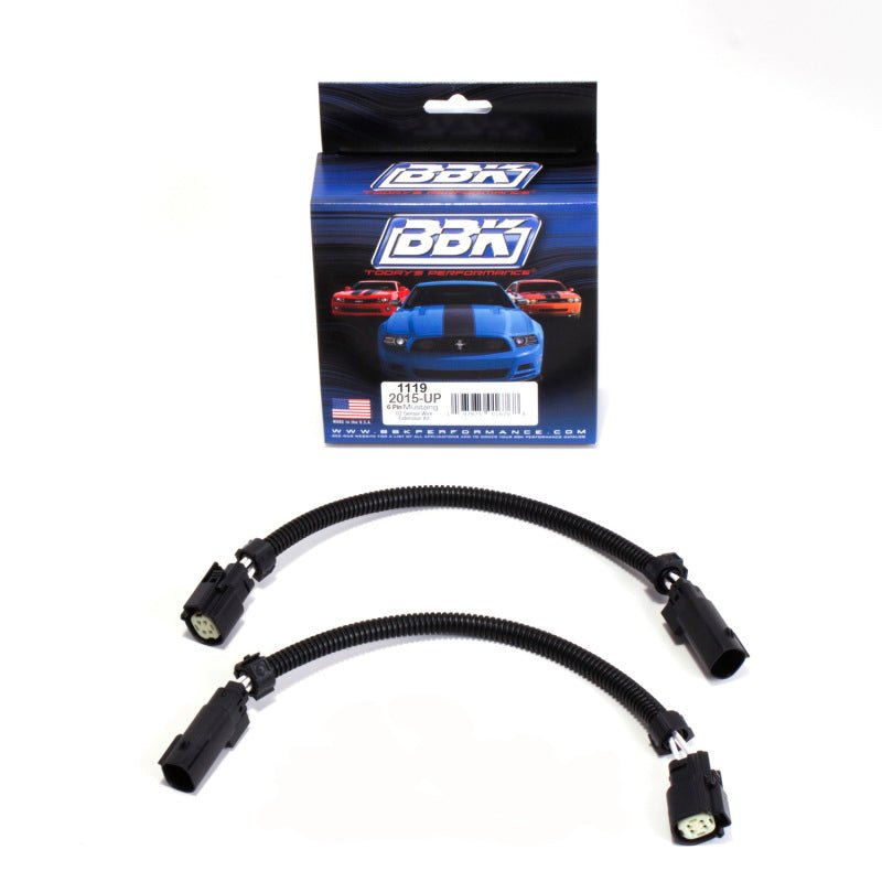 BBK 2015 Mustang GT V6 6-Pin Front O2 Sensor Wire Harness Extensions 12 (pair) - Crew Original