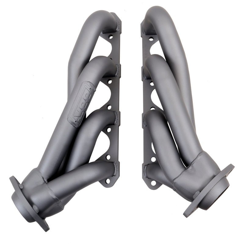 BBK 79-93 Mustang 5.0 Shorty Unequal Length Exhaust Headers - 1-5/8 Chrome - Crew Original
