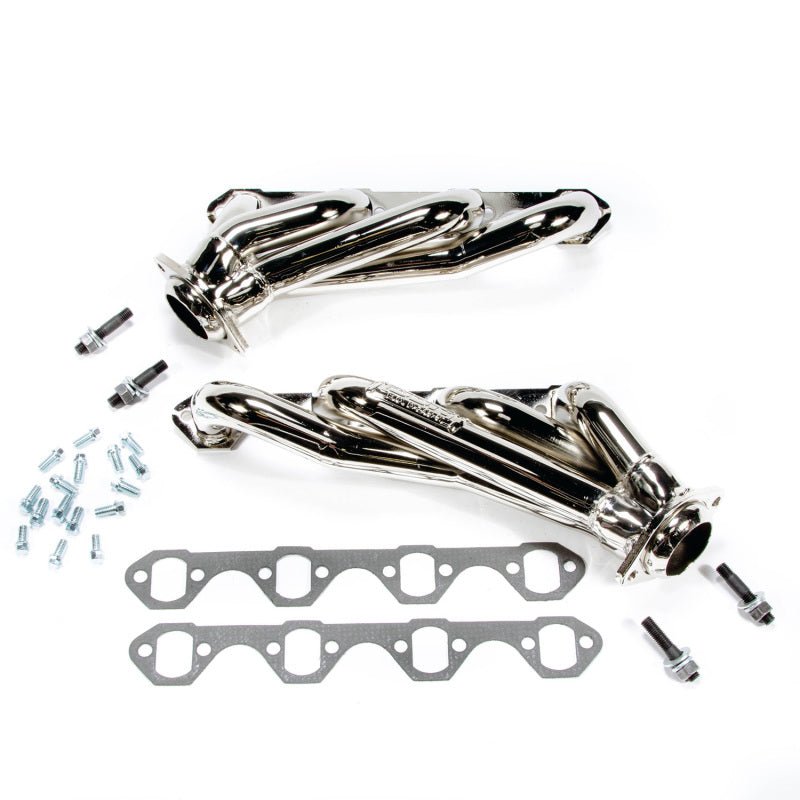 BBK 79-93 Mustang 5.0 Shorty Unequal Length Exhaust Headers - 1-5/8 Chrome - Crew Original
