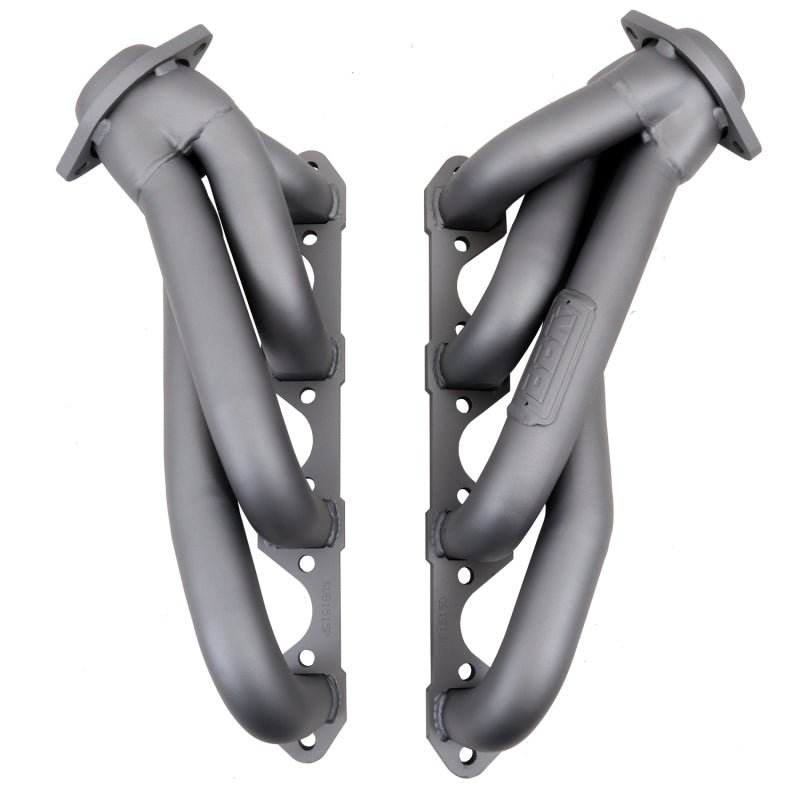 BBK 79-93 Mustang 5.0 Shorty Unequal Length Exhaust Headers - 1-5/8 Chrome - Crew Original