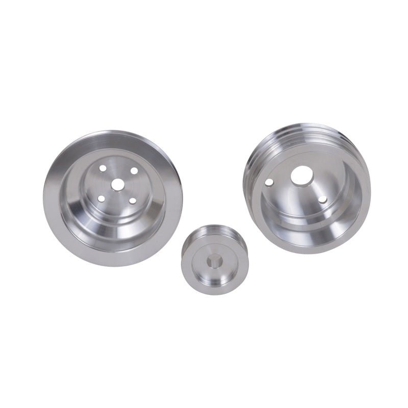 BBK 85-97 GM Truck 305 350 Underdrive Pulley Kit - Lightweight CNC Billet Aluminum (3pc) - Crew Original