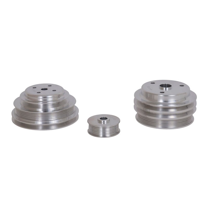 BBK 85-97 GM Truck 305 350 Underdrive Pulley Kit - Lightweight CNC Billet Aluminum (3pc) - Crew Original