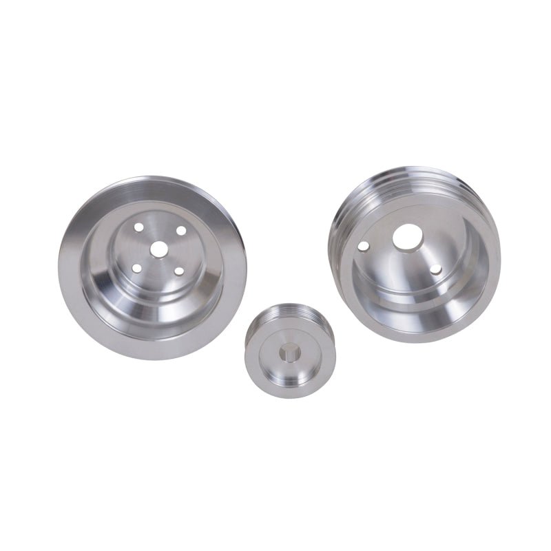 BBK 85-97 GM Truck 305 350 Underdrive Pulley Kit - Lightweight CNC Billet Aluminum (3pc) - Crew Original