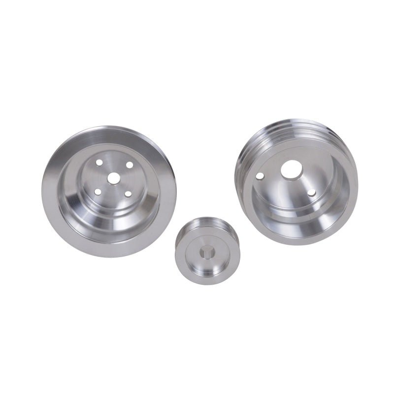 BBK 85-97 GM Truck 305 350 Underdrive Pulley Kit - Lightweight CNC Billet Aluminum (3pc) - Crew Original