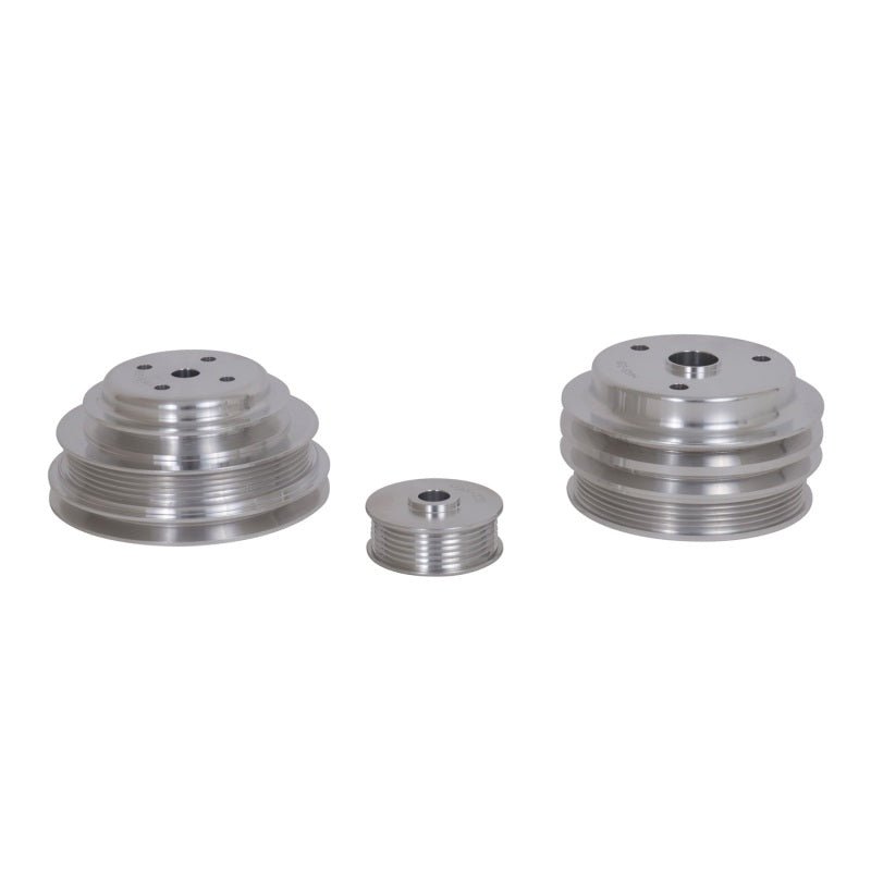BBK 85-97 GM Truck 305 350 Underdrive Pulley Kit - Lightweight CNC Billet Aluminum (3pc) - Crew Original