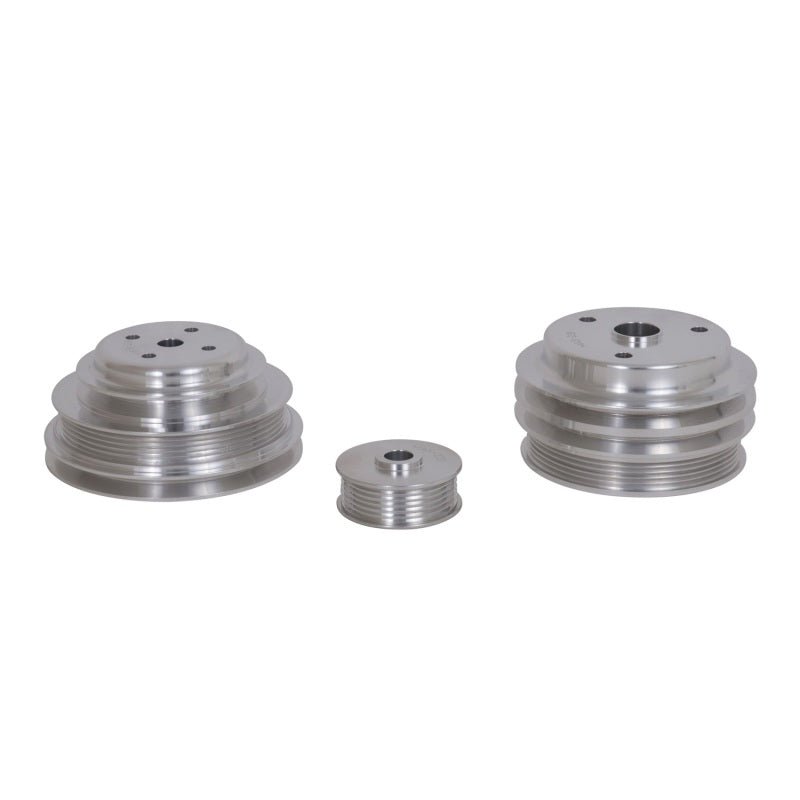 BBK 85-97 GM Truck 305 350 Underdrive Pulley Kit - Lightweight CNC Billet Aluminum (3pc) - Crew Original