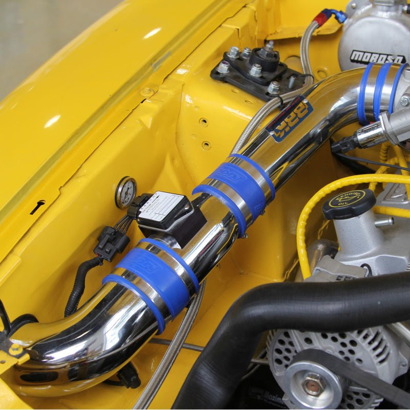 BBK 86-93 Mustang 5.0 Cold Air Intake Kit - Fenderwell Style - Chrome Finish - Crew Original
