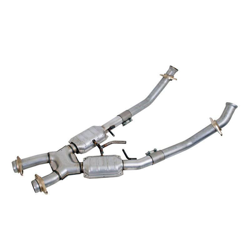 BBK 86-93 Mustang 5.0 High Flow X Pipe With Catalytic Converters - 2-1/2 - Crew Original