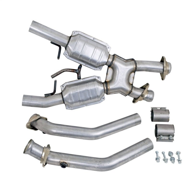 BBK 86-93 Mustang 5.0 High Flow X Pipe With Catalytic Converters - 2-1/2 - Crew Original