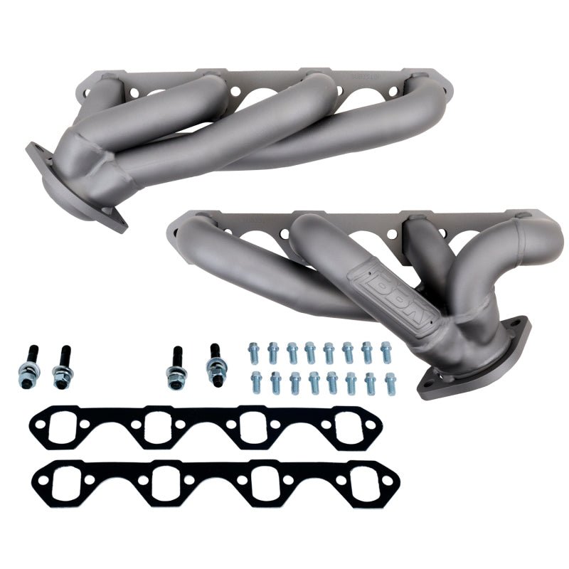 BBK 87-95 Ford F150 Truck 5.0 302 Shorty Unequal Length Exhaust Headers - 1-5/8 Chrome - Crew Original