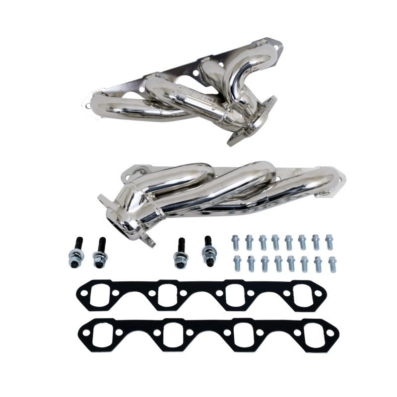 BBK 87-95 Ford F150 Truck 5.0 302 Shorty Unequal Length Exhaust Headers - 1-5/8 Chrome - Crew Original