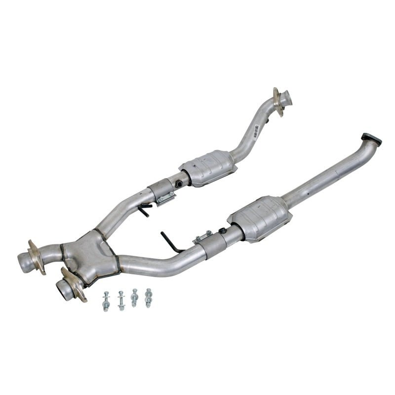 BBK 96-98 Mustang 4.6 Cobra High Flow X Pipe With Catalytic Converters - 2-1/2 - Crew Original