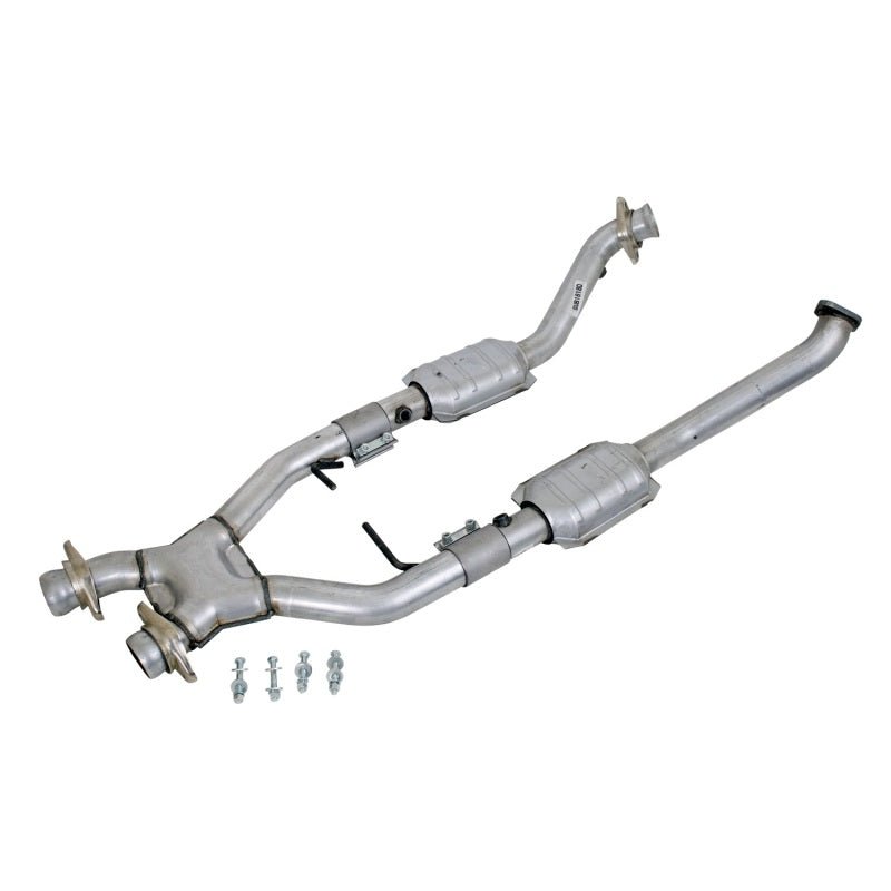 BBK 96-98 Mustang 4.6 Cobra High Flow X Pipe With Catalytic Converters - 2-1/2 - Crew Original