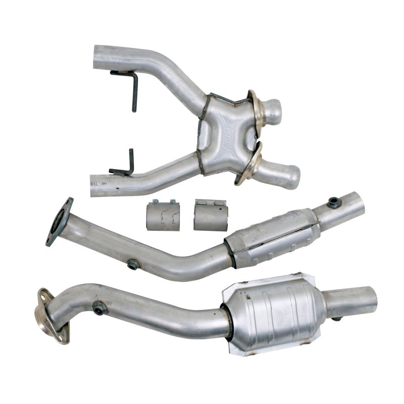 BBK 96-98 Mustang 4.6 Cobra High Flow X Pipe With Catalytic Converters - 2-1/2 - Crew Original