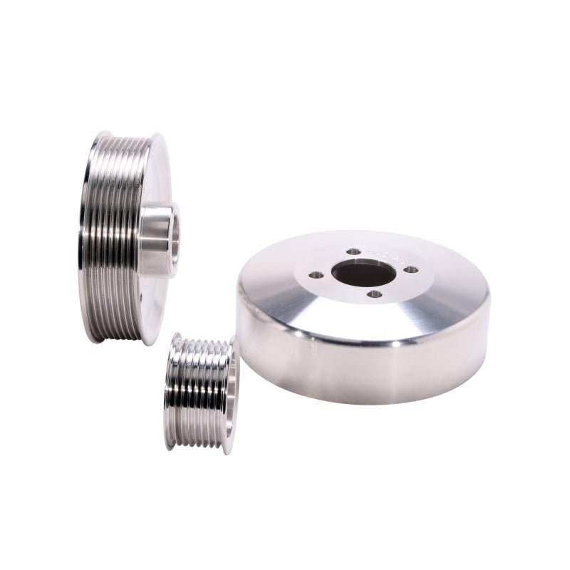 BBK 97-04 Ford F150 Expedition 4.6 5.4 Underdrive Pulley Kit - Lightweight CNC Billet Aluminum (3pc) - Crew Original