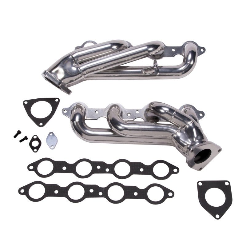 BBK 99-04 GM Truck SUV 6.0 Shorty Tuned Length Exhaust Headers - 1-3/4 Silver Ceramic - Crew Original