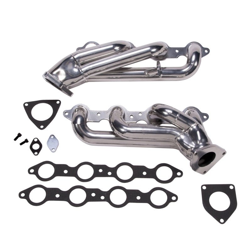 BBK 99-04 GM Truck SUV 6.0 Shorty Tuned Length Exhaust Headers - 1-3/4 Silver Ceramic - Crew Original