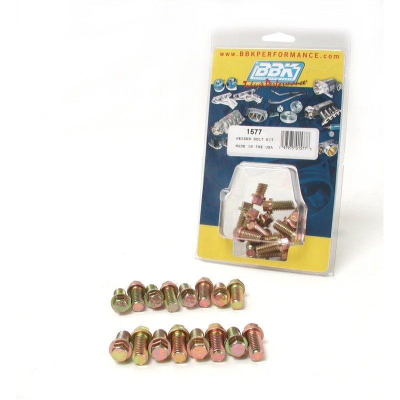 BBK Ford SBF 302 351W Exhaust Header Bolt Kit - 3/8-16 0.75in (16) - Crew Original