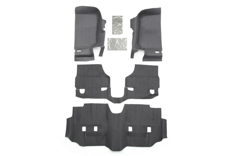 BedRug 07-16 Jeep JK Unlimited 4Dr Front 4pc BedTred Floor Kit (Incl Heat Shields) - Crew Original