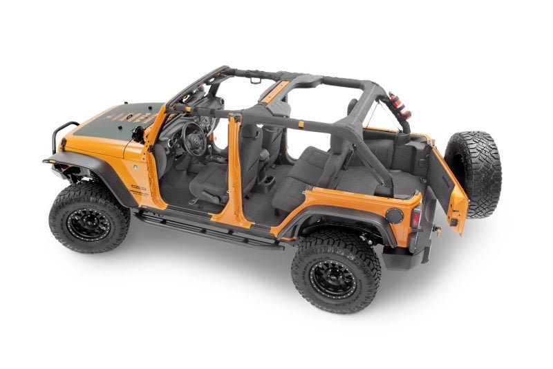 BedRug 07-16 Jeep JK Unlimited 4Dr Front 4pc BedTred Floor Kit (Incl Heat Shields) - Crew Original