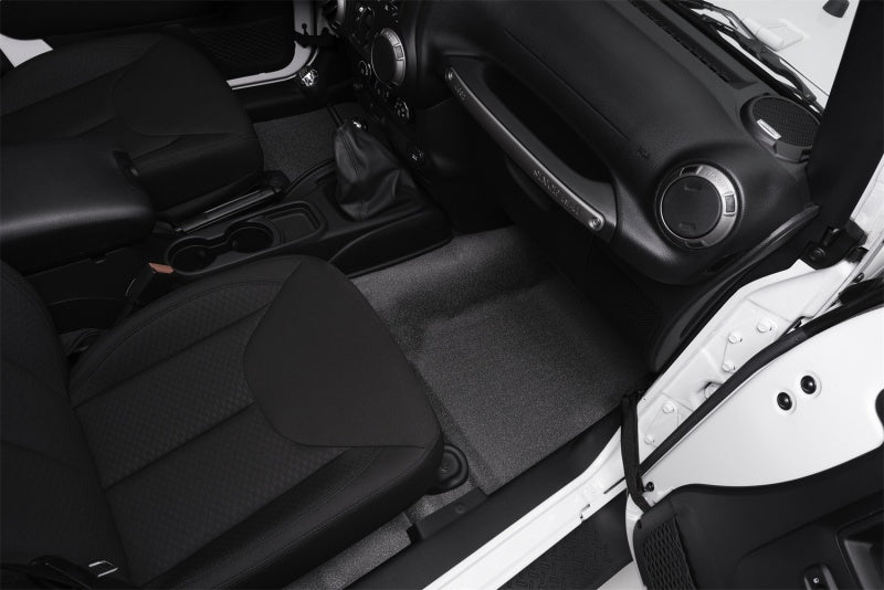 BedRug 07-16 Jeep JK Unlimited 4Dr Front 4pc BedTred Floor Kit (Incl Heat Shields) - Crew Original