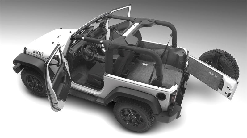 BedRug 2018+ Jeep JL 4 Door 6pc Rear Cargo Kit (w/ Gap Hider) - Crew Original