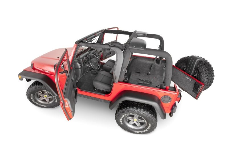BedRug 97-06 Jeep TJ Front 3pc Floor Kit (w/Center Console) - Incl Heat Shields - Crew Original