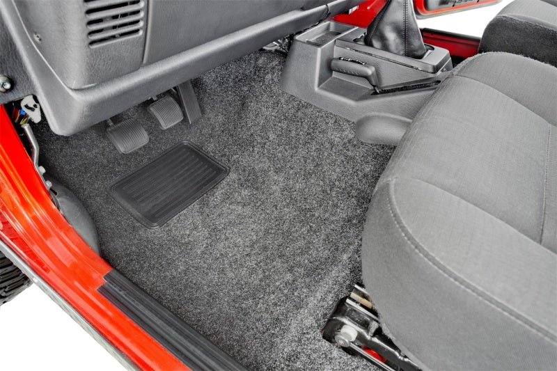 BedRug 97-06 Jeep TJ Front 3pc Floor Kit (w/Center Console) - Incl Heat Shields - Crew Original