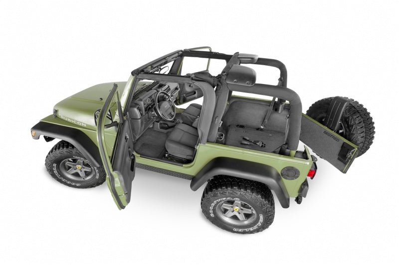 BedRug 97-06 Jeep TJ Rear 4pc BedTred Cargo Kit (Incl Tailgate) - Crew Original